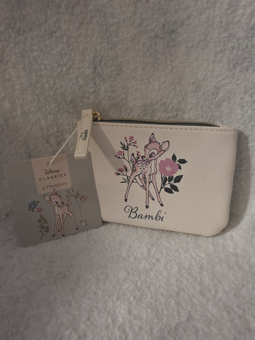 Disney Bambi Pink Floral Zip Pouch